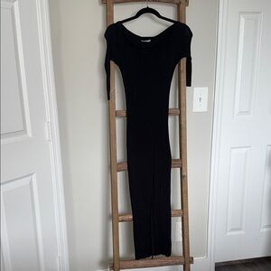 James Perse Black Long Sleeve Dress